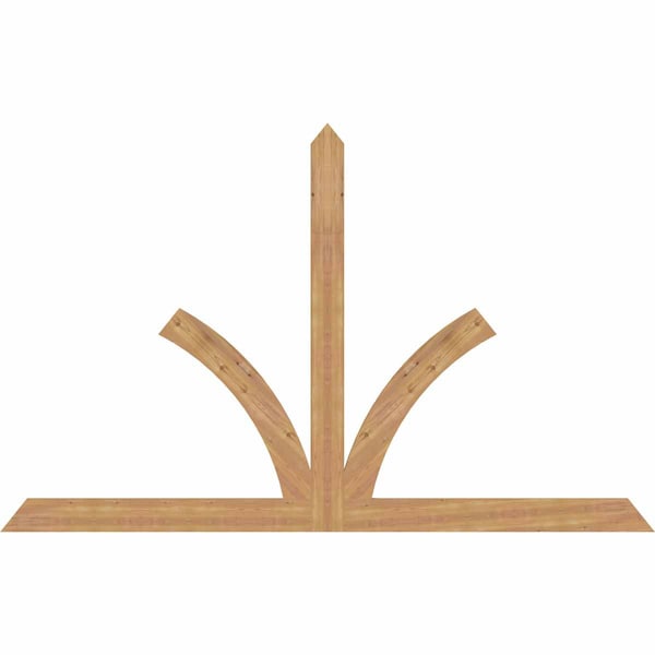 Ekena Millwork Richland Timber Gable Bracket, Western Red Cedar, 108"W x 68"H x 1 1/2"D x 5 1/2"F, 15/12 Pitch GBW108X68X0206RIC00SWR - main